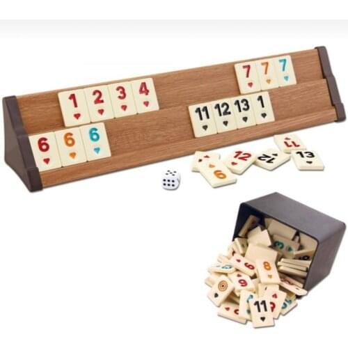Turkish Okey Game Rummy Game Set Wooden Handmade Family Mother Child Friend Gift Holder Stone Board Game Set Nice Time Party