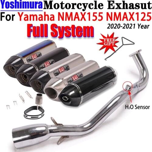 For Yamaha NMAX155 NMAX125 2020 2021 Yoshimura Motorcycle Exhaust Scooter Muffler Full System Front Link Pipe Escape Moto Pipe