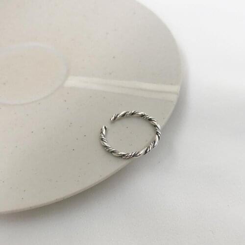 Kinel S925 Sterling Silver Jewelry an Simple opening female personality Very fine jewelry ring fashion beautiful gift