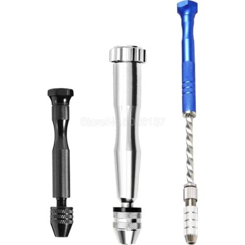 0.5-3.6MM Blue Lengthening Semi-automatic Hand Twist Drill Set Spiral Pin Vise Drilling And Engraving
