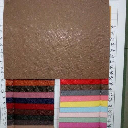 1mm thick Simulated skin backing cross pattern PVC synthetic leather fabric quality faux leather material