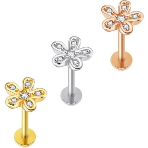 1Pc 16G 6mm/8mm Ball Labret Lip Ring Nose Ear Bar Stud Stainless Steel Piercing Body Jewelry Wholesale