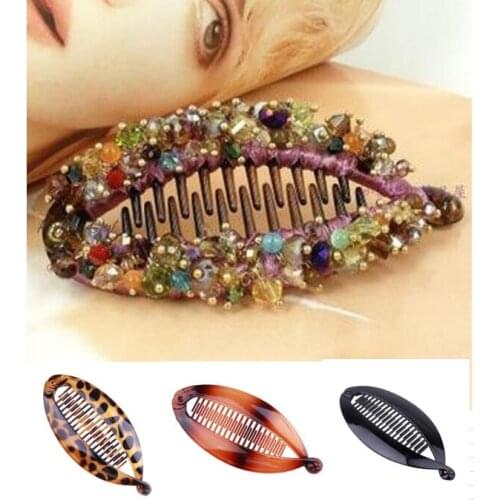 1pieces Banana Hair Comb Irregular Printing Lady Fish Folder Fishtail Clip Hair Accessories Hair Claw for Women