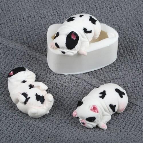 1PC Small Milk Dog Silicone Fondant Mold Chocolate Mousse Cake Mold Soap Mould Party Birthday Cake Decorating Tool Candle Mould