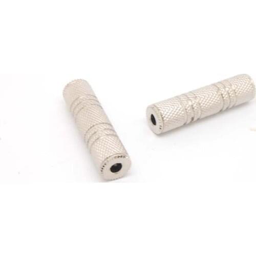 10pcs silver 3.5 mm Female to Female Jack Audio Adapter Coupler Connector