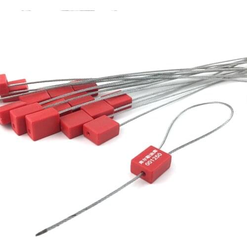 100PCS Sealing Cable Contenitori Anti Furto Disposable Lock Water Watt-hour Meter Seals Free Printing Power Lead sealing