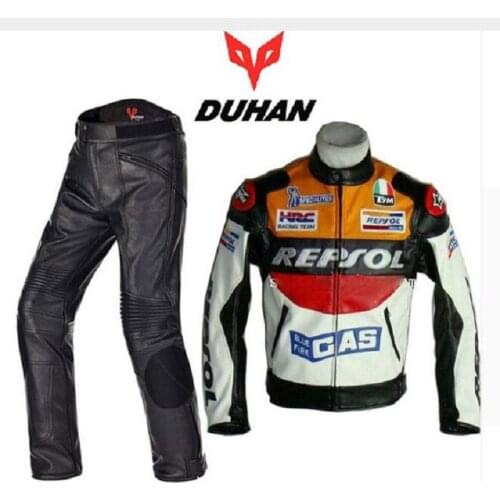 2017 Fashion DUHAN motorcycle racing suits Jacket pants motorbike suits jackets pant trousers windbreaker clothes clothing of PU