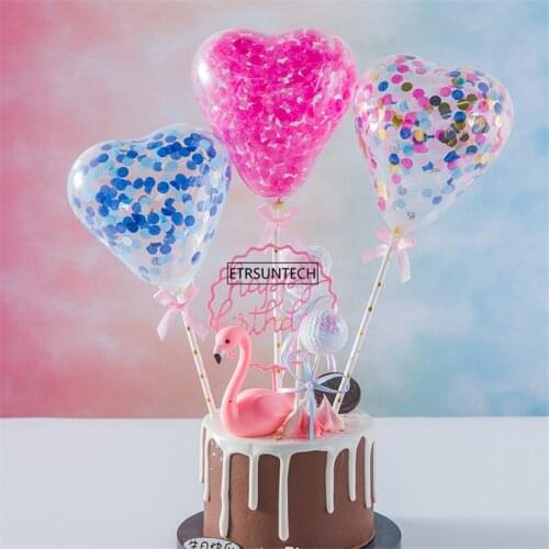 300pcs Happy Birthday Cake Topper Balloon Cake Toppers Party Supplies Happy Birthday Black Cake Decorations