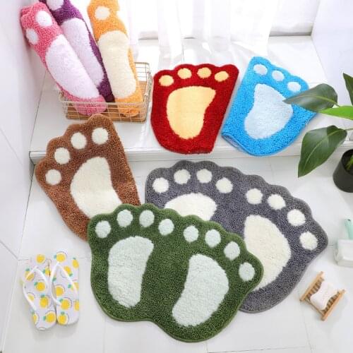 40*60CM Big Feet Bath Toilet Mat Bathroom RugsArea Rugs Carpet Doormat Floor Mat Absorbent Mats Foot Pad Rug