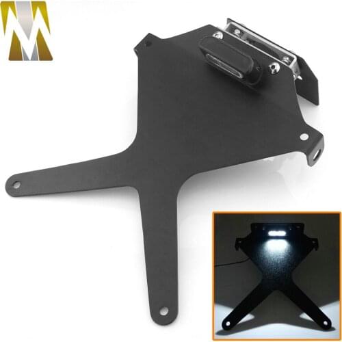 For yamaha mt 07 yamaha mt07 mt-07 2015 2016 Motorcycle Aluminum Adjustable Number License Plate Mount Holder Bracket With light