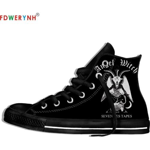 Angel Witch Music Fans Heavy Metal Band Logo Personalized Shoes Light Breathable Lace Upcanvas Casual Shoes