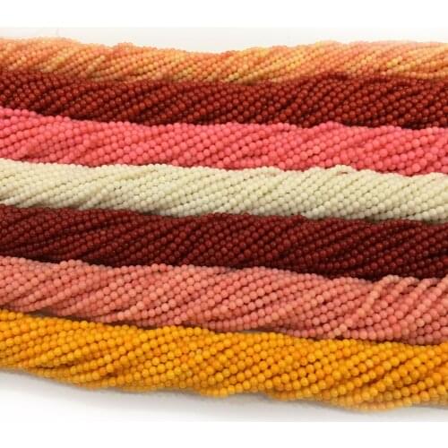 3mm Natural Coral Beads Accessories Polished Round Coral Loose Beads Charms for Women Jewelry Making Necklace Bracelet Gift