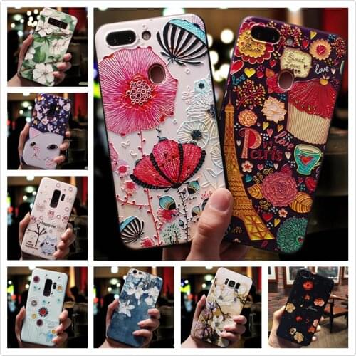For Oneplus 7T Case 3D Flower Emboss Silicone Phone Cases For Oneplus 7 Pro 6 6T 5 5T Cover One Plus 7Pro oneplus7 oneplus5t