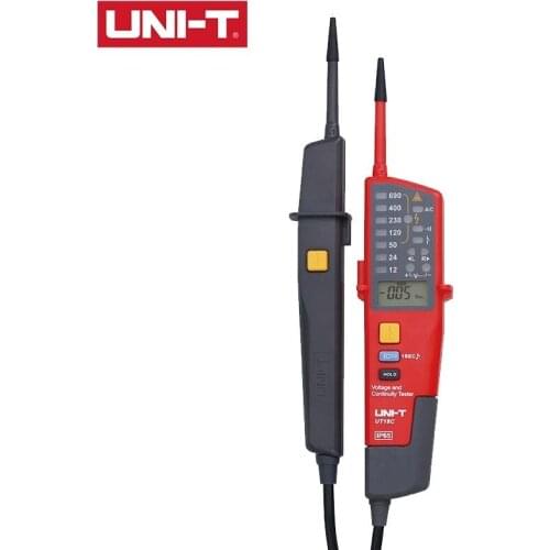 UNI-T UT18C UT18D Waterproof Digital Voltage Meter Auto Range Voltmeter Voltage Tester Pen With LED Indication LCD Display
