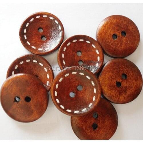 Wood Sewing Button Scrapbooking Bowl shape shape Two Holes 20mm,50PCs 2015 new