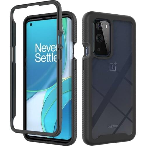 2 in 1 Hybrid Rugged Armor Shockproof Case For OnePlus Nord N10 5G N100 N200 8T 8 9 Pro TPU + PC Transparent Protective Cover
