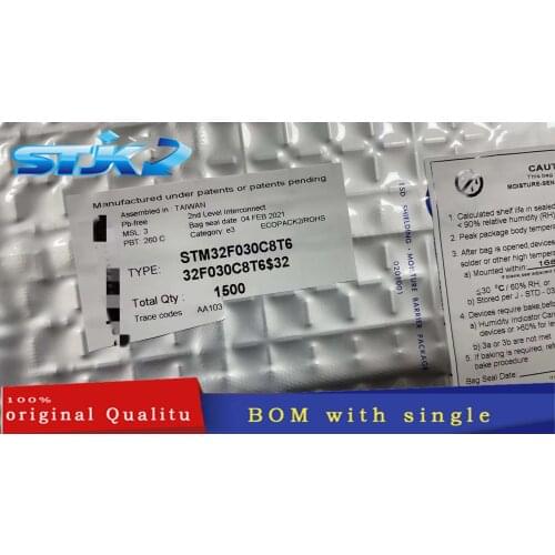 IC STM32F030C8T6 QFP48 DC2021+ MCU Interface - serializer, solution series New original Not only sales and recycling chip 1PCS