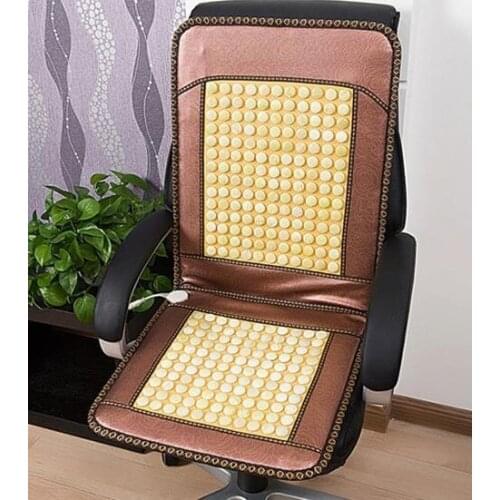 Use pure natural jade, encryption, heat evenly, with thick leather bag, durable. Jade cushion germanium stone cushion office hea