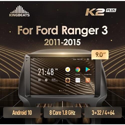 KingBeats Android 10 Octa-Core head unit HU 4G in Dash Car Radio Multimedia Video Player Navigation GPS For Ford Ranger 3 2011 - 2015 no dvd 2 din Double Din Android Car Stereo 2din
