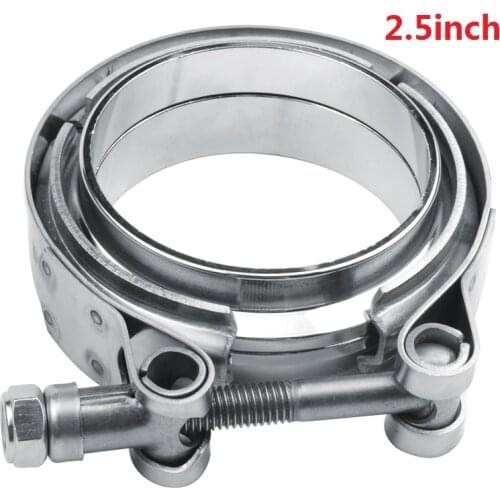 ESPEEDER 2.5 Inch 63mm Male/Female V-Band Clamp Flange Kit Turbo Downpipe Wastegate V-band Turbo Exhaust Pipes Car Accessories