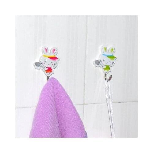 BF040 Home Little rabbit stainless steel hooks 4pcs/set 5*5cm Free shipping