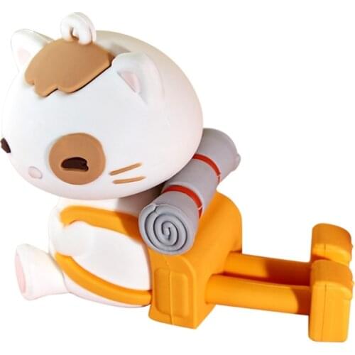 Cute Cat Smart Phone Holder Cartoon Lucky Cat Desk Stand Mount for Mobile Phone 77UB