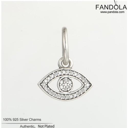 Trendy 925 Sterling Silver Symbol of Insight Evil Eye Charm Beads for Jewelry Making Fits Women Charms Bracelets Necklace