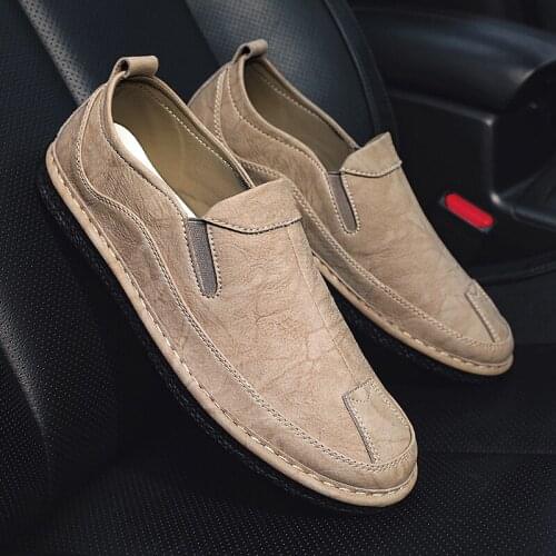 Men Loafers Shoes Genuine Leather Casual Sneakers Male Fashion Carved Boat Footwear Soft Dress Party Shoes Men Chaussure