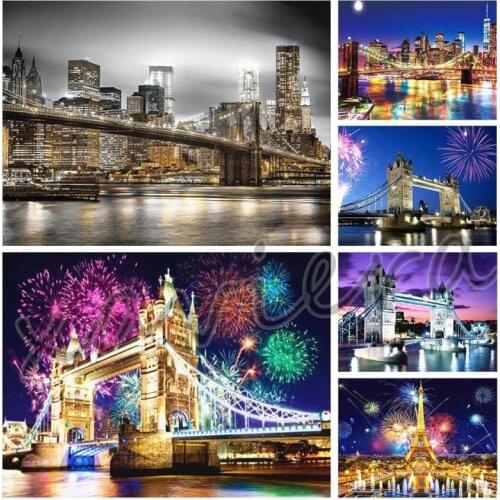 Xaviera 5D Diy Diamond Painting Landscape City Mosaic Embroidery Kits Full Square Round Drill Cross Stitch Rhinestone Picture