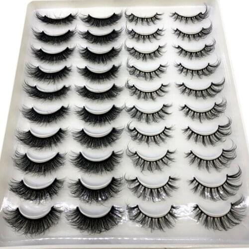 New 20 Pairs Beauty lashes Natural False Eyelashes Fake lashes long Makeup 3D Mink Eyelashes Eyelash Extension Mink Eyelashes