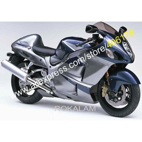 For Suzuki Hayabusa GSXR 1300 GSX R1300 99-07 GSX-R1300 Blue Silver 1999-2007 Motorcycle Fairing (Injection Molding)