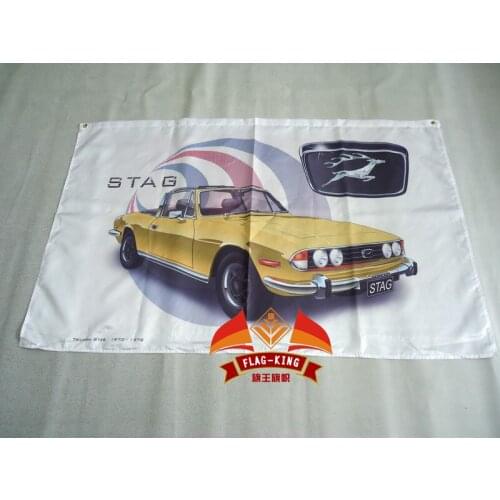 Stag car racing flag,90*150CM polyester stag car banner