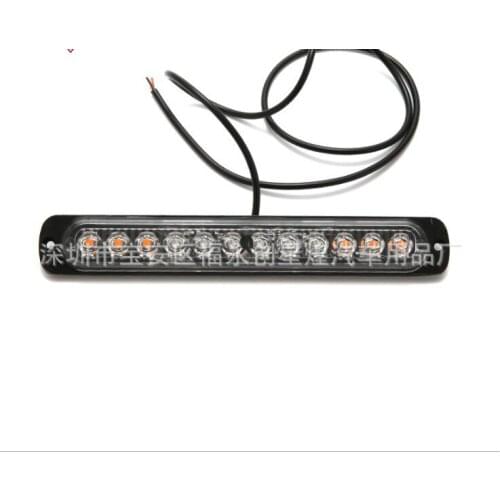 Pickup flashing light warning light 12LED long strip ultra-thin side light 12V-24V36W yellow red white