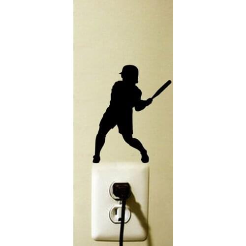 Softball Bedroom Wall Decal Vinyl Home Decor Light Switch Sticker 6SS0464