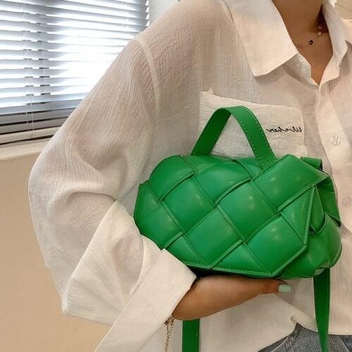 Woven Square Tote Bag Solid Fashion New High-quality PU Leather Womens Designer Handbag Luxury Brand Shoulder Messenger Bag
