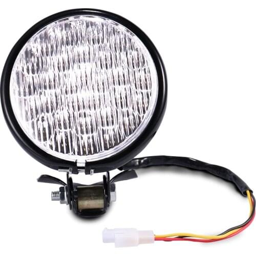 Universal Motorcycle 50 LED Front Headlight 12V High Low Beam Head light Lamp For Harley Cafe Racer Bobber Chopper Scooter