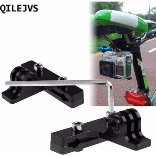 QILEJVS 1PC Cycle Bike Saddle Rail Seat Mount Holder For Gopro Hero 4 S 3 Camera / 4K SJ8000 dropshipping