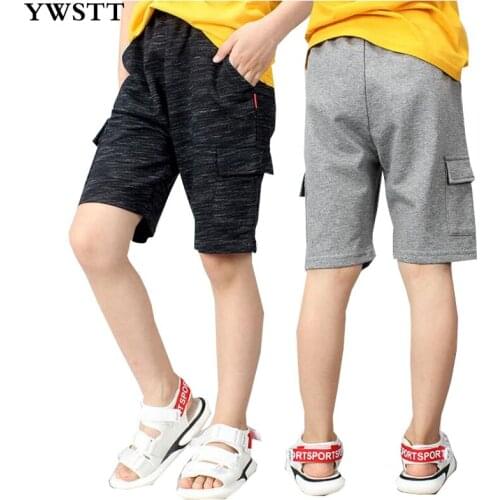 Summer Boys Shorts Casual Pants For Kids Cotton Children Shorts Loose Teenager Sports Pants Leisure Clothing 5-12T