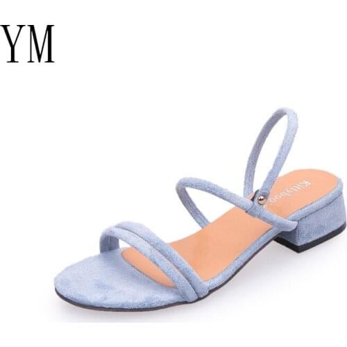2019 New Flat outdoor slippers Sandals foot ring Straps Roman sandals Low slope with womens shoes Low heel shoes Sandals Mujer