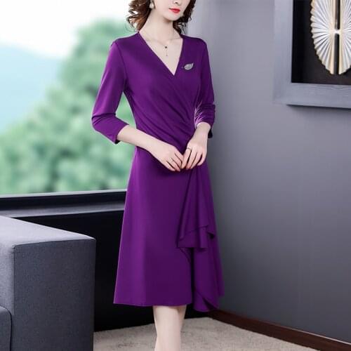 Spring Vintage Solid Knitted Cotton Midi Dress 2021 Autumn Office Lady Casual Dress Women Elegant Bodycon Party Evening Vestidos