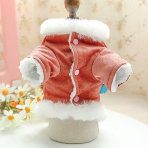Winter Cartoon Dog Clothes Warm Christmas Elk Jacket For Small Dogs Pet Chihuahua Clothing Jersey