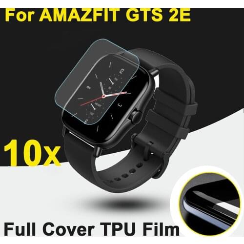 10pcs/lot Full Cover Soft TPU Anti-Scratch Protective Films For AMAZFIT GTS 2E/GTR 2E GPS Band SmartWatch Screen Protectors
