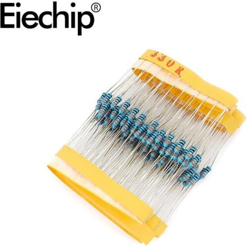 100pcs/lot 1/4W 1% Metal film resistor 330R 0.25W resistance 330 ohm Throught Hole
