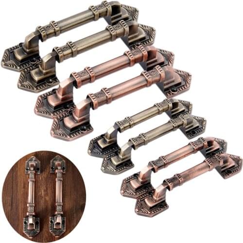 2Pcs Antique Pull Handle Kitchen Drawer Cabinet Door Handle Furniture Knobs Wardrobe Cupboard Handles