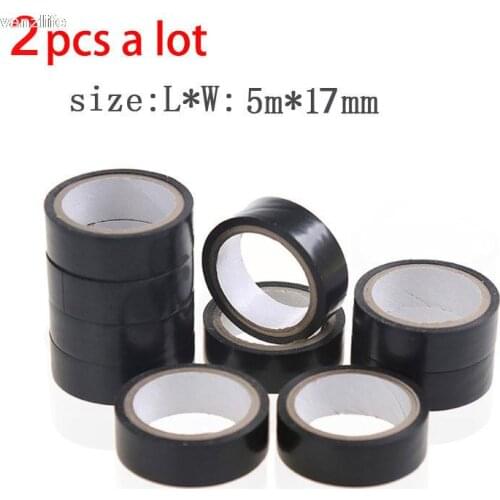 2pcs/vanzlife viscosity PVC electrical tape insulation wire waterproof and cold resistant black electrical glue adhesive tape