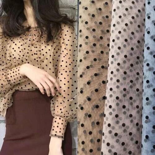 2 Yards Soft Tulle 8mm Swiss Polka Dot flocking dots lace Fabric For DIY Bridal Veil Wedding Dress, Lace Top, Bows