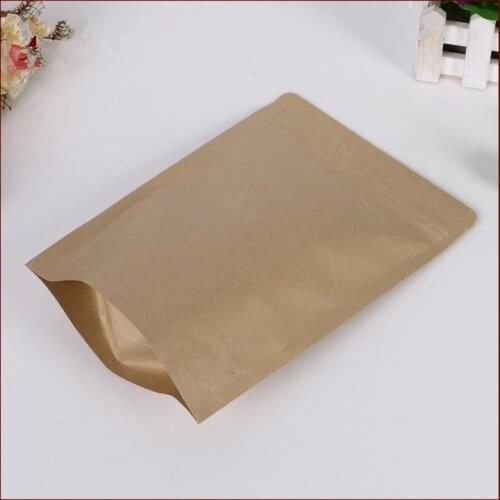 20*30+5cm 10pcs Kraft Paper Ziplock Bag For Gifts/tea/candy/jewelry/bread Packaging Paper Food Bag Diy Jewelry Pack Display