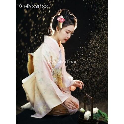 2021 harajuku japanese samurai women kimono dress robe vintage daily geisha kimono robe women haori japanese geisha kimono