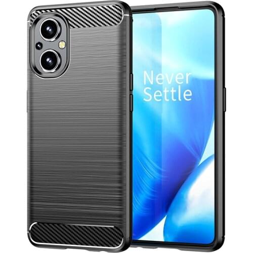 For Oneplus 8 Nord Case Cover One Plus Z 7 8 Nord 6T 7T Pro Anti-knock Bumper Carbon Fiber Soft Rubber Phone Case Oneplus 8 Nord