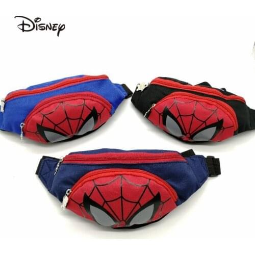 Disney New Cartoon Waist Packs Pockets Children Messenger Bag Backpack Spiderman Bag Children Phone Bag Chest Bag Men money bag